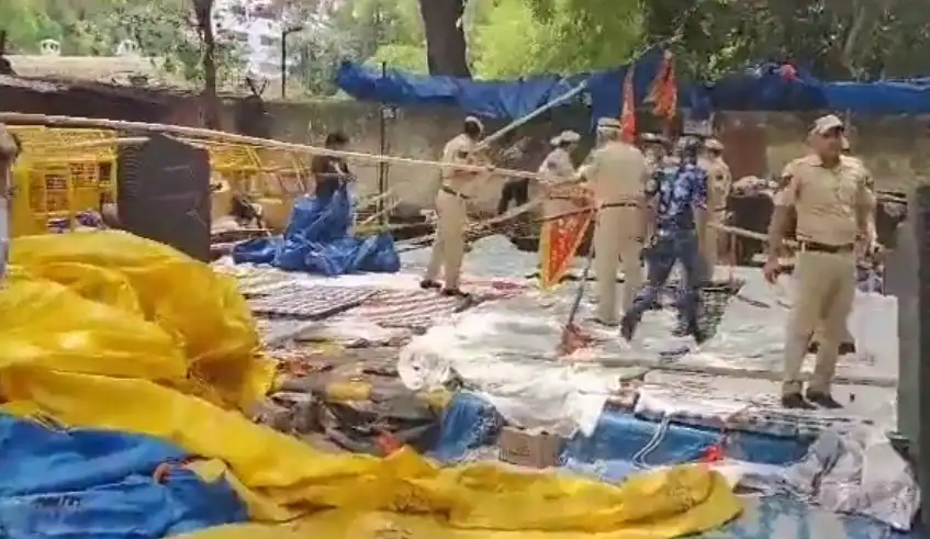 विरोध कर रहे सभी पहलवान हिरासत में, दिल्ली पुलिस ने जंतर-मंतर से हटाया टेंट