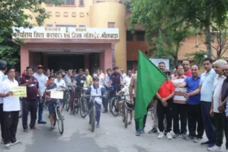 भीलवाड़ा में खेल दिवस पर साइकिल रैली का आयोजन