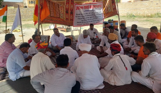 जैसलमेर में गोचर भूमि संरक्षण की मांग को लेकर धरना जारी