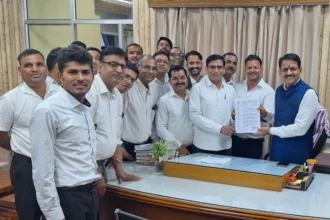 उदयपुर हाईकोर्ट पीठ की मांग को लेकर राजसमंद के वकीलों का प्रदर्शन