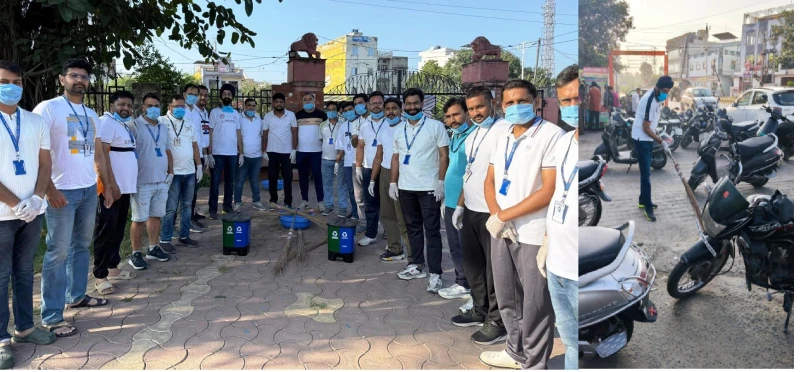 भीलवाड़ा में एचडीएफसी बैंक का स्वच्छता अभियान