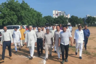 भीनमाल में आदर्श विद्या मंदिर के लिए भूमि पूजन का आयोजन