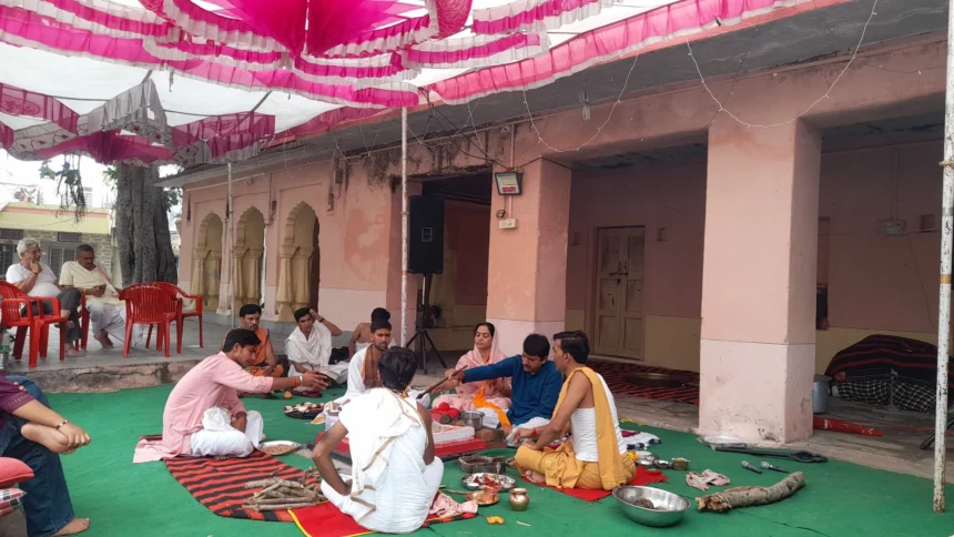राजसमंद के कसार खेड़ा मंदिर में दुर्गा पाठ और हवन यज्ञ का आयोजन