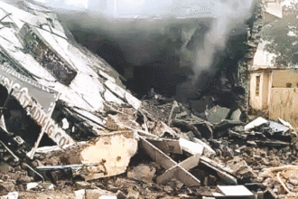 हार्डवेयर की दुकान में सिलेंडर फटने से व्यापारी की मौत