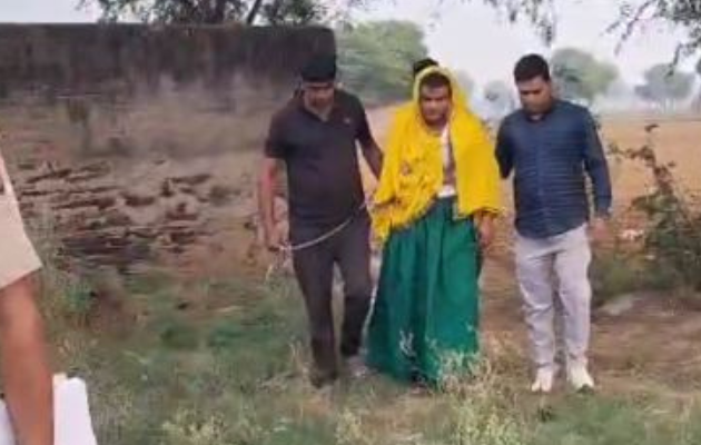 महिला के वेश में गैंगस्टर की गिरफ्तारी, 25 हजार का ईनाम