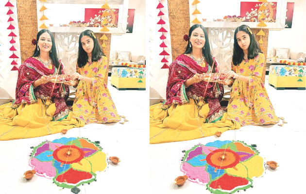 रूप चतुर्दशी पर महिलाओं ने अपने सौंदर्य को निखारा