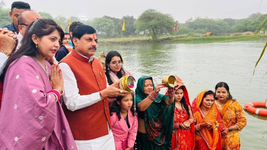 मुख्यमंत्री डॉ मोहन यादव ने छठ पर्व पर दी शुभकामनाएं और घाट निर्माण की घोषणा की