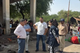 जैसलमेर में अस्थाई प्रवासी बच्चों का टीकाकरण किया गया