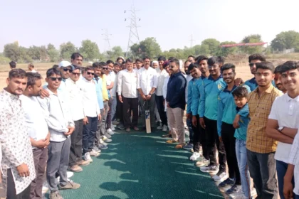 राजसमंद में तेली समाज की क्रिकेट प्रतियोगिता का उद्घाटन
