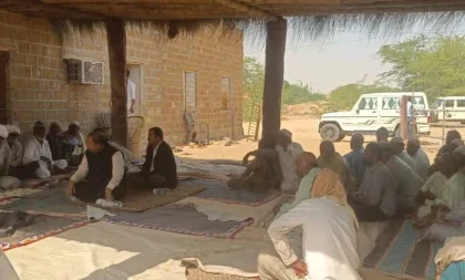 जैसलमेर बस दुर्घटना के पीड़ित परिवारों से मिले तालेपा