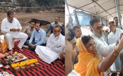 भीलवाड़ा में गोशाला के भूमि पूजन का आयोजन