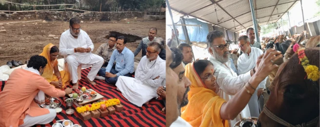 भीलवाड़ा में गोशाला के भूमि पूजन का आयोजन