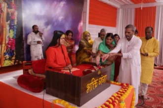 राजसमंद में राम राज्याभिषेक के दौरान ज्ञान यज्ञ की पूर्णाहुति