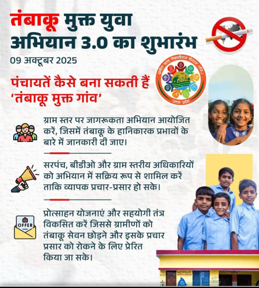 जिले में 60 दिन का तम्बाकू मुक्त युवा अभियान शुरू