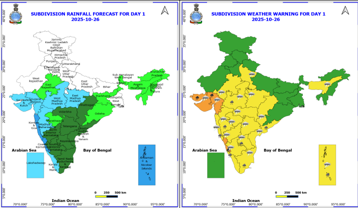 चक्रवाती तूफान के कारण इन राज्यों में भारी बारिश का अलर्ट