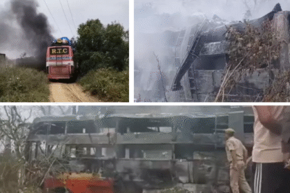 मनोहरपुर में बस हादसे ने ली 3 मजदूरों की जान