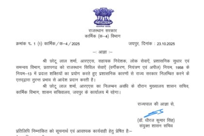 भीलवाड़ा पेट्रोल पंप पर आरएएस अधिकारी का निलंबन