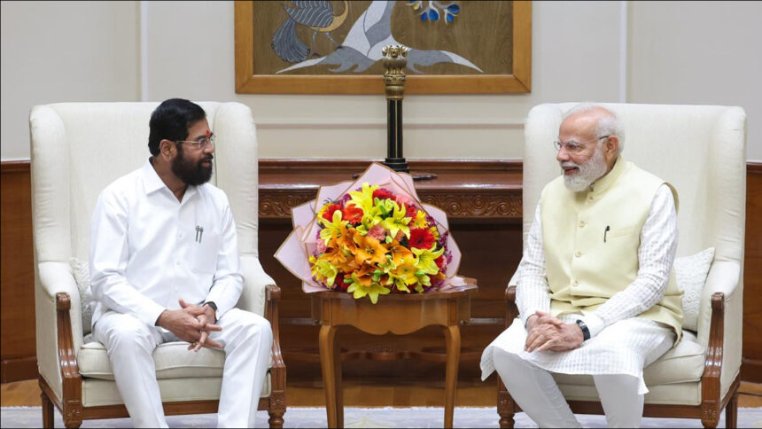 एकनाथ शिंदे ने पीएम मोदी से की मुलाकात, बिहार में एनडीए की जीत का भरोसा