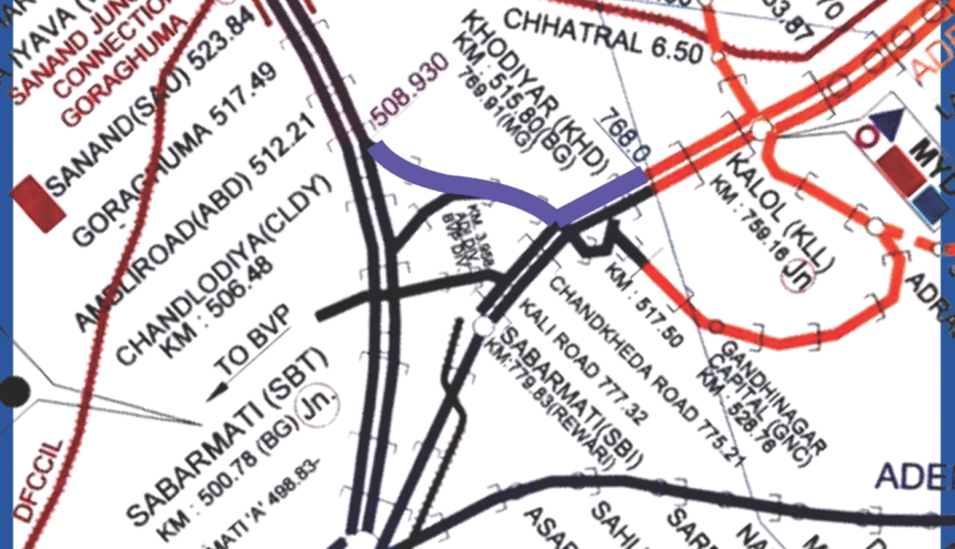 चांदलोडिया-खोड़ियार रेलखंड की डबलिंग के लिए सर्वे को मिली मंजूरी