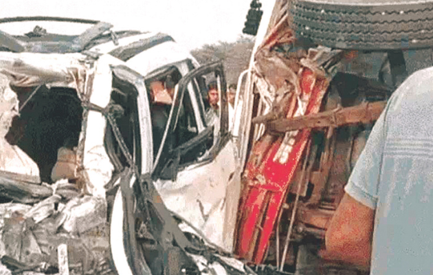 जोधपुर में बस और एसयूवी की टक्कर, व्यापारी की मौत