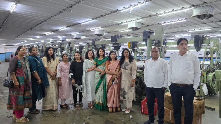भीलवाड़ा: जीतो लेडिज विंग ने जेपीएल फैक्ट्री का दौरा किया