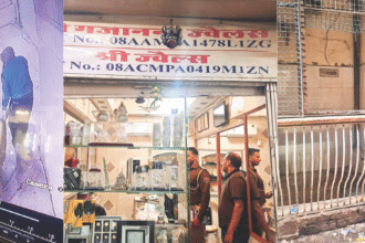 जयपुर में ज्वैलरी दुकान में रात को हुई बड़ी लूट