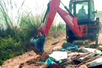 जयपुर में कृषि भूमि पर अवैध कॉलोनी का निर्माण ध्वस्त