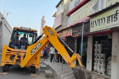 बाड़मेर में प्रशासन ने अतिक्रमण हटाने की कार्रवाई की