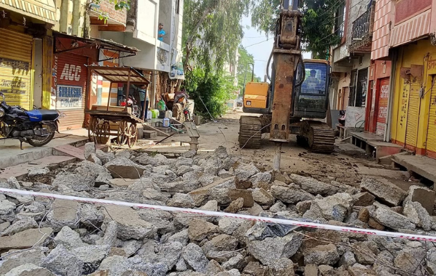 चौमहला में क्षतिग्रस्त सड़क की मरम्मत से मिली राहत